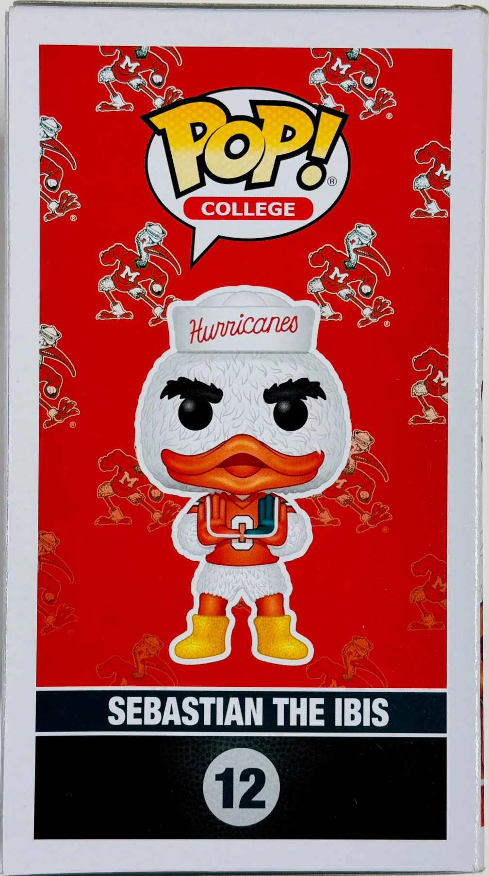 Kam Kinchens Signed Miami Hurricanes #12 Sebastian The Ibis Funko Pop (Beckett) - Image 4