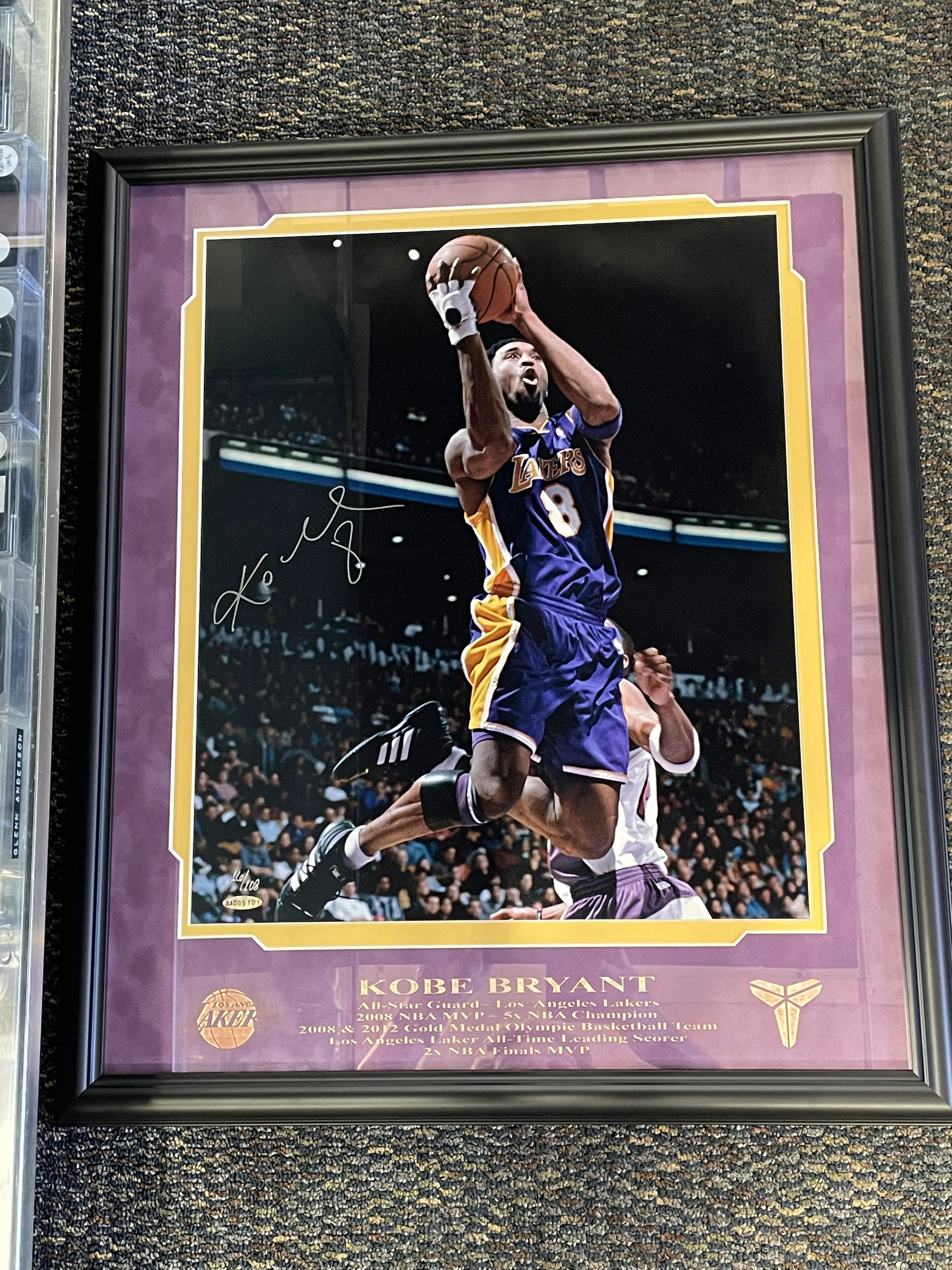 Kobe Bryant Autographed Framed 16x20 Photo (UDA) - Image 3