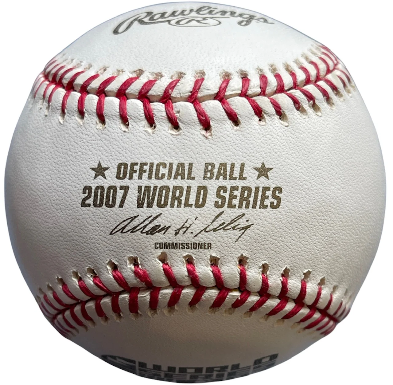 Mike Lowell Autographed 2007 Comemorative World Series Official Baseball - Image 4